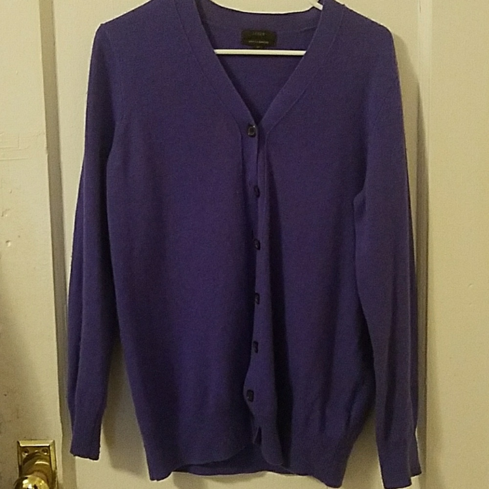 JCrew Purple Cashmere Sweater